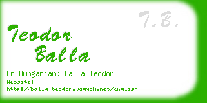 teodor balla business card